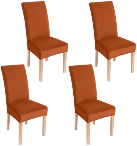 Smiry Velvet Stretch Dining Chair Covers, Parsons Chair Slipcovers Set
