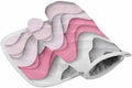 Quilted Cotton Terry Cloth Oven Mitt, Pot Holder Pink Gray Gradient