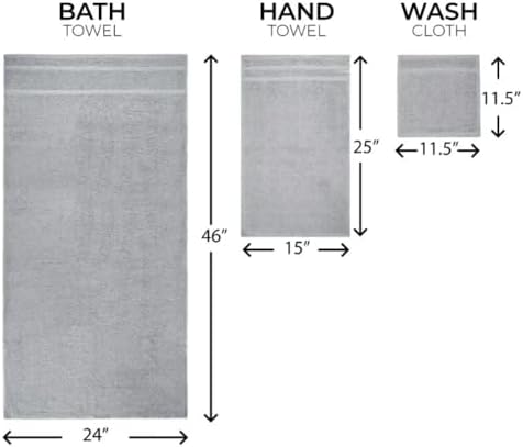 10 Piece Towel Set with Upgraded Softness & Durability, Grey