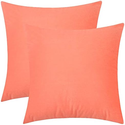 Set of 2 Comfortable Throw Pillow Cover for Bedding, Decorative Accent