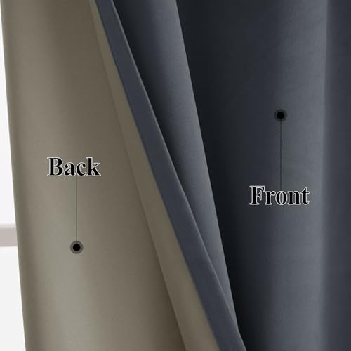 Frelement Full Blackout Curtains 120 Inches Long Drapes for Bedroom