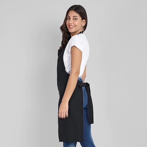 Chef Apron, Recycled Cotton Kitchen Apron with an Adjustable Neck with