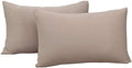 N&Y HOME 2-Pack Stretch Pillow Cases, Queen or Standard Size, Taupe