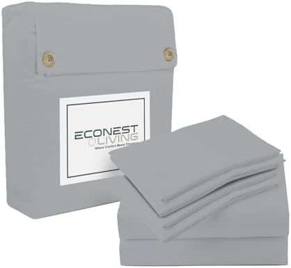100% Egyptian Cotton Split King Sheet Set - 1000 Thread Count 7PC