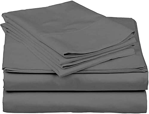 4 PCS Bed Sheet Set 100% Natural Cotton Ultra Soft Sateen Weave