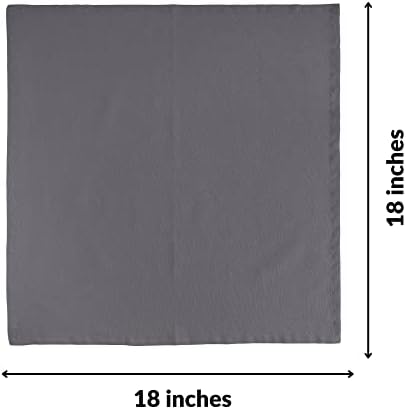 FINGERCRAFT Cloth Napkin, Cotton Linen, Set of 12, 18x18 inch