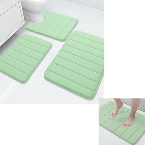 Buganda Meomry Foam Bathroom Mat and Toilet Rugs U-Shaped 4 Pieces, 2