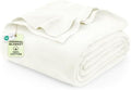 Utopia Bedding 100% Cotton Thermal Blanket Ivory King, 90x108 Inches