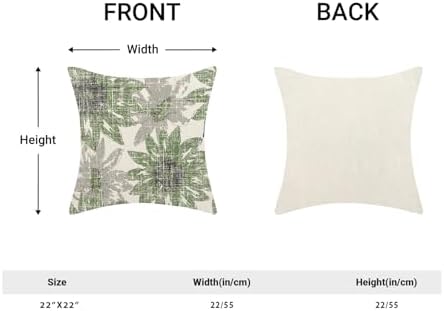 BETGINY Sage Green Grey Pillow Covers 22x22, Gray Vintage Sunflower