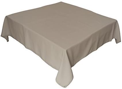 LA Linen Polyester Poplin Washable Square Tablecloth, Stain and
