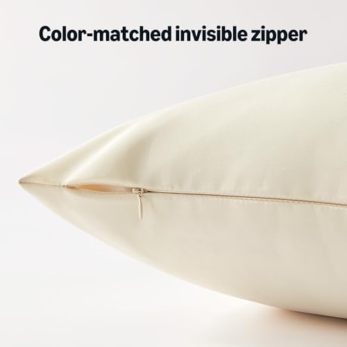 Amazon Basics 4-Piece Outdoor Decorative Throw Pillow Covers, Water