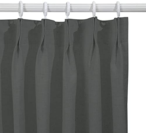 2 Panels Pinch Pleat Linen Curtains 108 Inches Long for Living Room