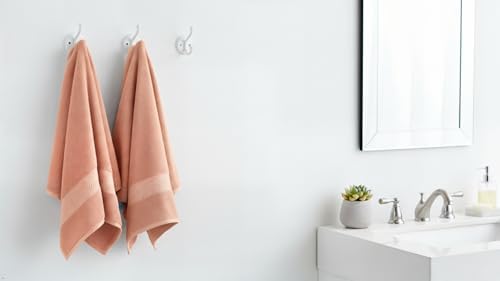 Hand Towel Set of 2 for Bathroom 100% Ring Spun Cotton, 16 x 28 inches