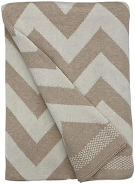 95% Cotton 5% Cashmere Chevron Throw - Chevron Throw Blanket
