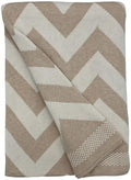 95% Cotton 5% Cashmere Chevron Throw - Chevron Throw Blanket