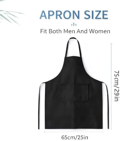 12 Pack Aprons Bulk with Pockets, Unisex Apron with Extra Long Ties