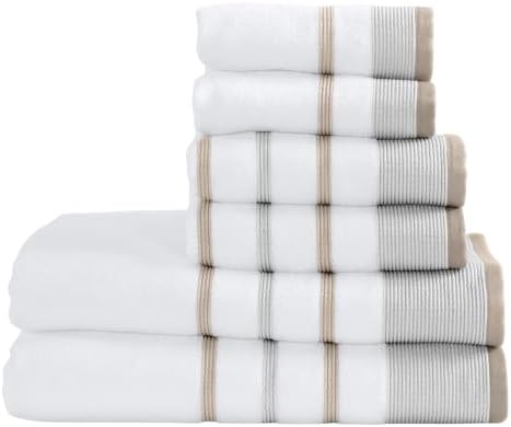 Great Bay Home Decorative Bath Sheet Set - Luxury Cotton 6 Piece Bath