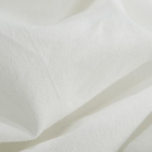 GLORY SEASON 100% Cotton Duvet Cover Set with Ruffle Edge Natural