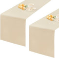2 Pack Beige Small Short Table Runner Coffee Table Runner
