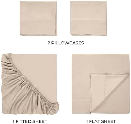 SUPERIOR 400 Thread Count Egyptian Cotton Sheet Set, Bedroom Sheets