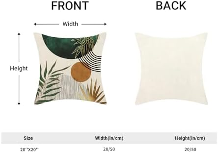 Boho Pillow Covers 20x20 Set of 2 Green Gold Throw Pillow Covers