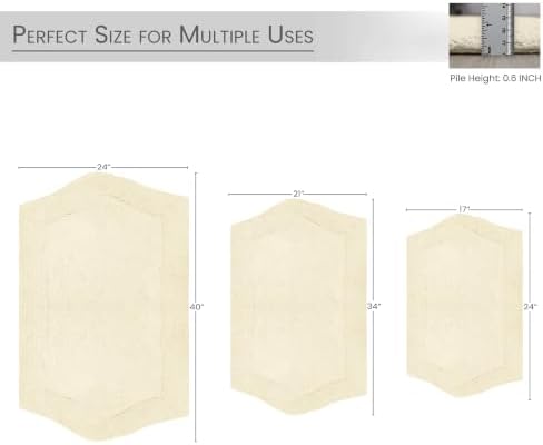 Home Weavers 100% Cotton Tufted Waterford Collection, Extra Soft and
