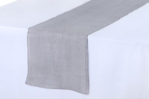 MDS® Pack of 10 Natural Burlap Table Runner, 12 x 108 Inch, Jute