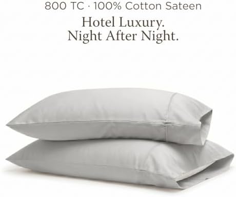 Threadmill Home Linen Standard Pillowcases - 800 Thread Count Sateen