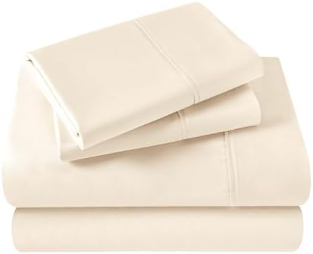 SUPERIOR Egyptian Cotton 300 Thread Count Bed Sheet Set, 2 Elastic