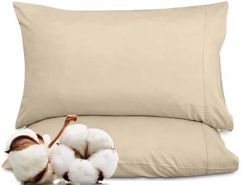 ROYALE LINENS 300 Thread Count 100% Cotton Pillow Cases Queen Size Set