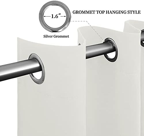 Easy-Going Thermal Grommet Curtains, 2 Panels 52x84 in, Ivory