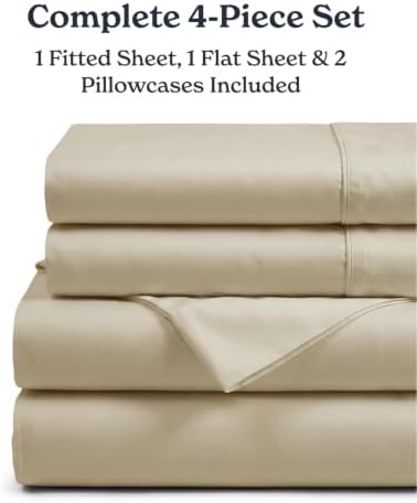 Beckham Hotel Collection Queen 4 Piece Cooling Sheet Set for Hot