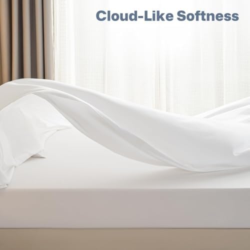 Lavisun King Size Flat Sheets Only, 6 Pack Soft Brushed Microfiber