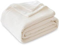 CHUFFED Cotton Waffle Blanket Throw Size - Plush Milk Velvet &