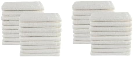 36-Pack 100% Cotton Cleaning Cloths, 12x12 Inch Ultra Absorbent Bar