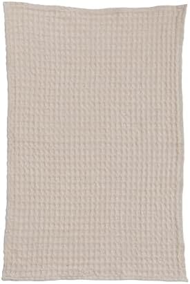 Bloomingville Cotton Waffle Weave Tea Towel, Cream