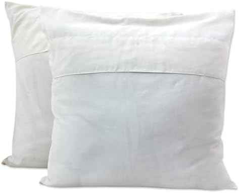 NOVICA Cotton Cushion Covers, Pair, 16in x 16in