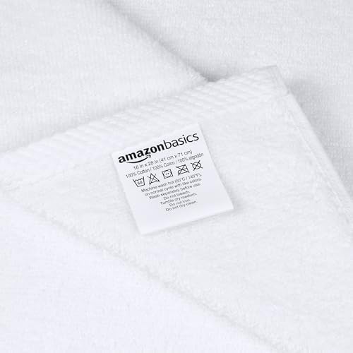 Amazon Basics 8-Pack Soft, Highly Absorbent, Quick-Dry Hand Towels