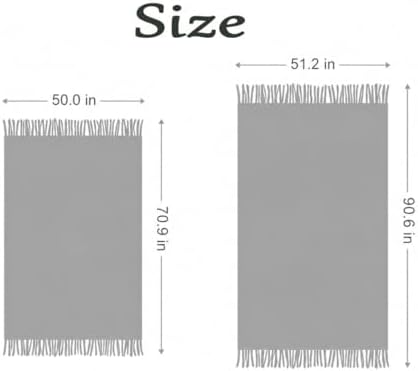 50x60 Inches Throw Blanket - Soft and Breathable Cotton Throw Blanket