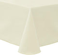 Ultimate Textile 60x144-Inch Oval Twill Tablecloth, Ivory, 10 Pack