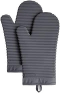 KITCHENAID Ribbed Soft Silicone Oven Mitt 2-Pack Set, 7.5"x13"