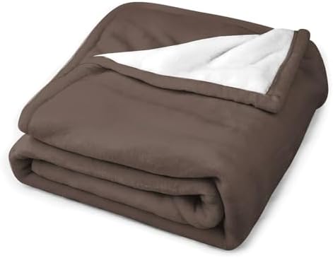 Plush Throw Blanket Solid Color Plain Medium Taupe Pastel Brown Soft