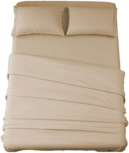 SONORO KATE Bed Sheet Set Super Soft Microfiber Sheets,4PC,Queen Size