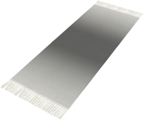 Ombre Charcoal Gray Hallway Runner Rug 2'x5', Solid Color Gradient