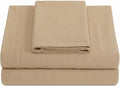 Twin XL Cotton Knit Jersey Sheet Set, 15" Deep Pocket, Taupe, 3pc