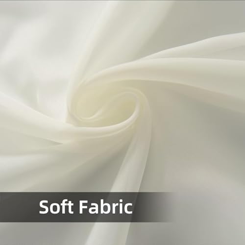 SpaceDresser Waterproof Outdoor Sheer Curtains for Patio - 2 Panels