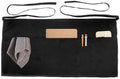 Black Half Waist Apron with 3 Pockets for Waiters, 24x12 in
