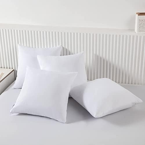 4 Pack Waterproof Down Feather Proof Pillow Protectors with Zipper