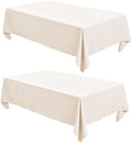 Table Cloth Rectangular Waterproof Faux Linen Table Cover for