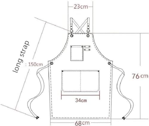 Chef Apron Cotton Canvas Apron. Cross Back Apron for Men Women with